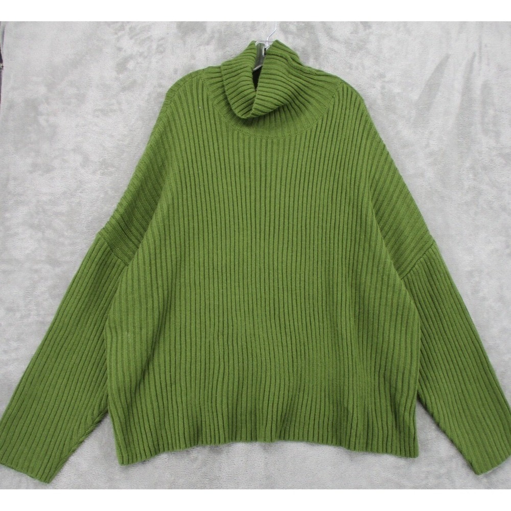 LBLC The Label Sweater Womens Large Casey Cowl Ribbed Knit Oversized Slouchy